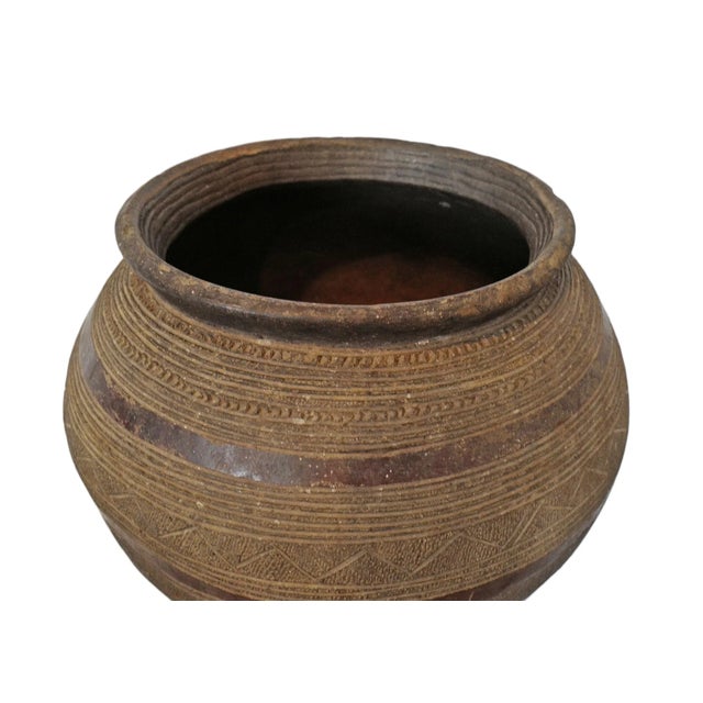 Mid 20th Century Vintage African Bida Water Vessel on Stand For Sale - Image 5 of 6