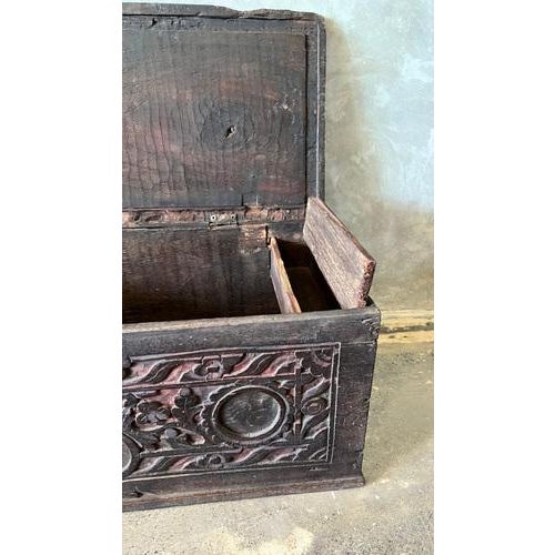 Small Indonesian Carved Wooden Chest For Sale - Image 3 of 18
