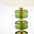 Modern Venetian Glass and Brass Lamps With Green Drum Glass, Murano, Italy For Sale - Image 4 of 9