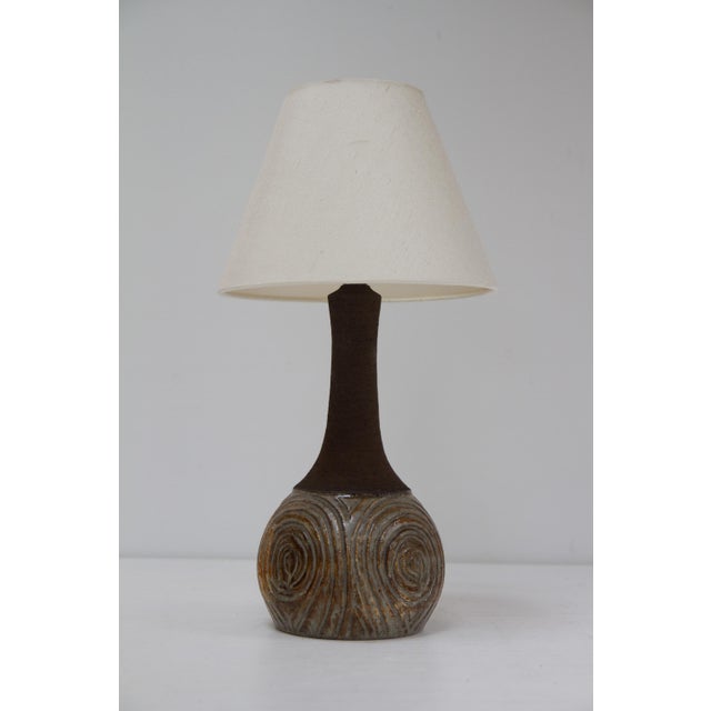 Ceramic Danish Modern Ceramic Table Lamp by Børge Christoffersen for Chris Haslev, 1960s For Sale - Image 7 of 18