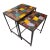 Vintage Industrial Reclaimed Metal Signage Nesting Tables - Pair For Sale