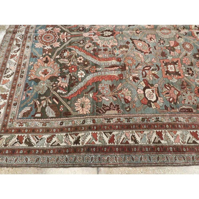 Galerie Shabab Collection Early 20th Century Handmade Persian Bidjar Small Room Size Carpet For Sale - Image 9 of 10