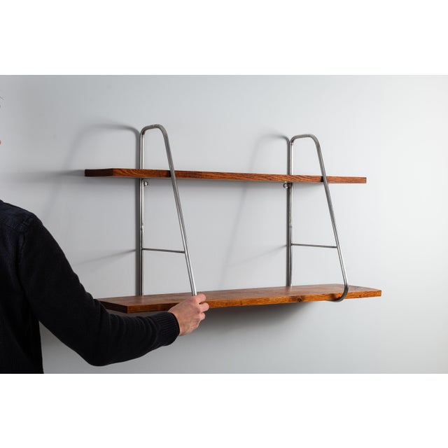 1970s Vintage Oak Wall Shelf, 1970s For Sale - Image 5 of 12