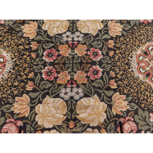 Black Modern Oversized Bessarabian Design Flat-Weave Rug designed by Doris Leslie Blau For Sale - Image 8 of 11