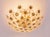 Elegant semi flush mount chandelier with a gold-plated brass frame and swarovski crystals. These lamps have an...