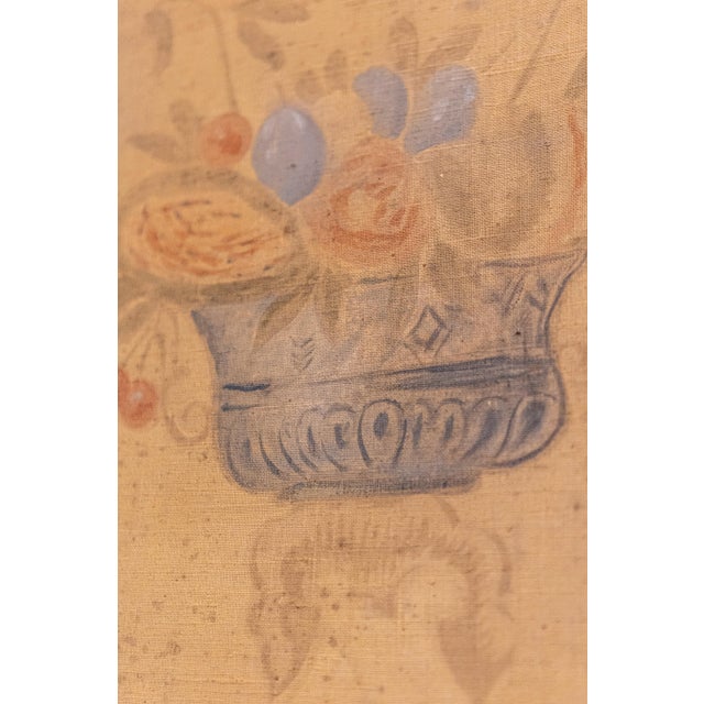 18th Century French 18th Century Hand-Painted Pastoral Panels with Fruit Vases and Birds - A Pair For Sale - Image 5 of 12