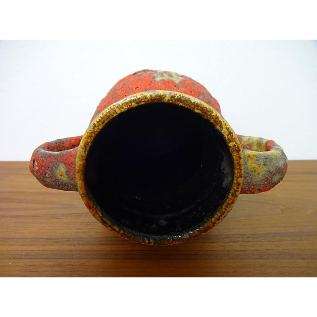 Beige Lava 1771-22 Ceramic Vase from Übelacker Keramik, Germany, 1970s For Sale - Image 8 of 18