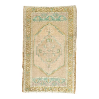 Turkish Mini Rug Oriental Hand Knotted Vintage Rug 2'0" x 3'3" #21056 For Sale