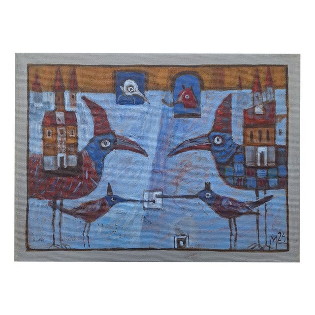 Mikolaj Malesza, My Birds, 2024, Acrylic on Canvas For Sale