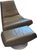 Modern 1970's Italian Leather Swivel Lounge Chair and Ottoman For Sale - Image 3 of 7