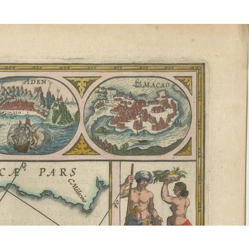 Copper Antique Blaeu Map of Asia, 1642 For Sale - Image 8 of 12