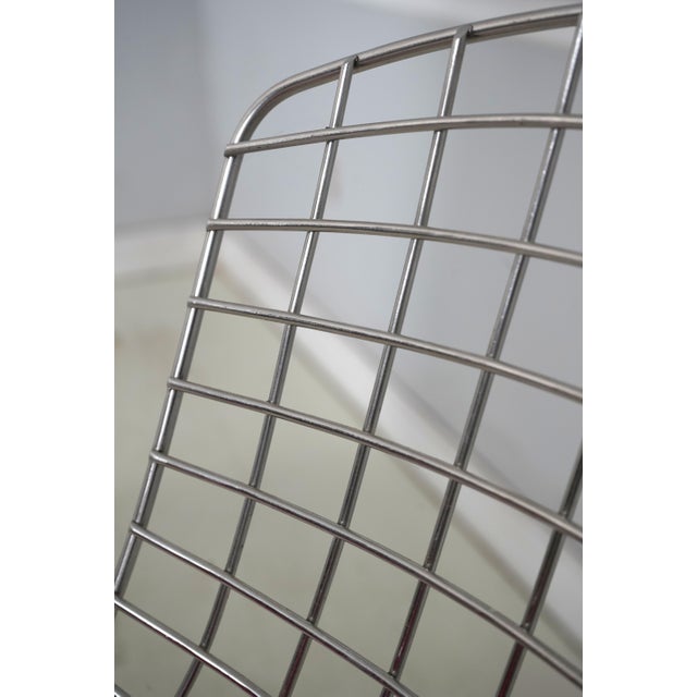 Set of 3 Harry Bertoia for Knoll Pair of Chrome Wire Frame Bar Stools For Sale - Image 13 of 18