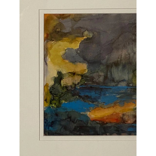 Abstract Vintage Abstract Watercolor, American Circa 1940 For Sale - Image 3 of 6