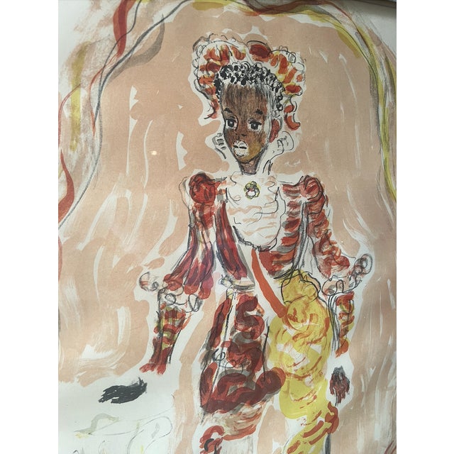 Printmaking Materials Full Portrait of a Young Noble Girl Print by Constantin Terechkovitch, 1953, Numbered 109/120, Framed For Sale - Image 7 of 7