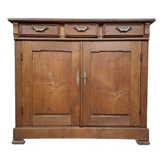 Antique Brown Wooden Sideboard For Sale
