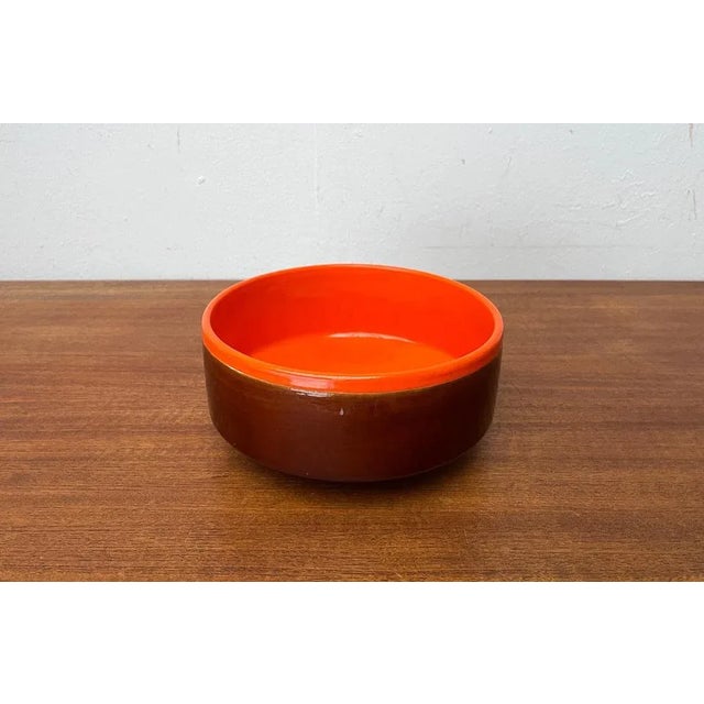 Brown Vintage Ceramic Brasilia Series Bowl from Gallo, 1970s For Sale - Image 8 of 13