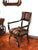 Wood Italian Black Lacquer and Gilt Armchair with Floral Cotton Satin Upholstery, 1980s For Sale - Image 7 of 9