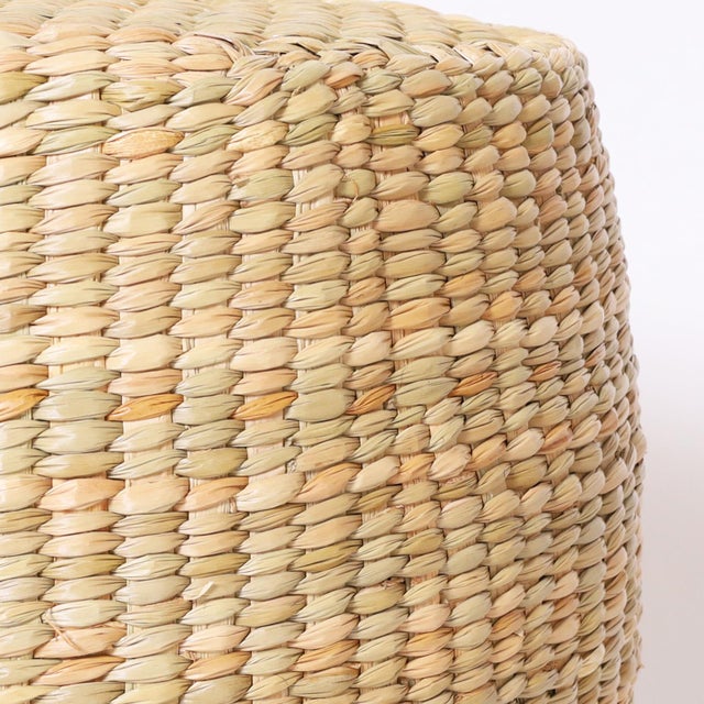Pair of Woven Reed Garden Seats For Sale In West Palm - Image 6 of 7