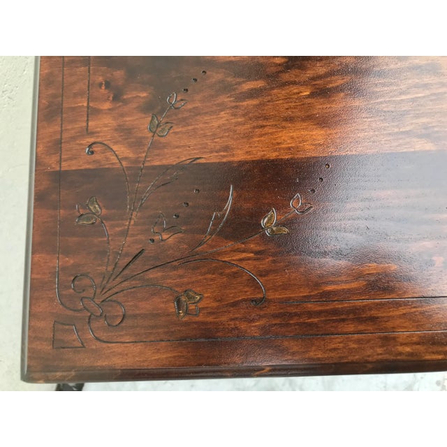 A Carved coffee table - a wood flower bed, 1900s. For Sale - Image 13 of 18