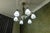 Art Deco French Bronze and Frosted White Glass Six-Light Chandelier, 1930s For Sale - Image 11 of 18