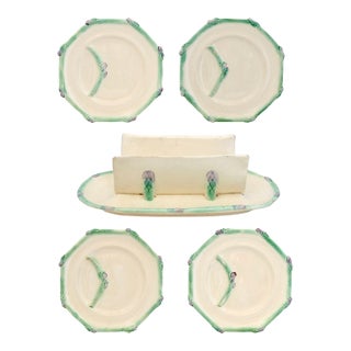 Antique Longchamps French Asparagus Set, 5 Pieces For Sale