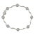 White Diamond Bezel Cluster Bracelet in 14K White Gold For Sale