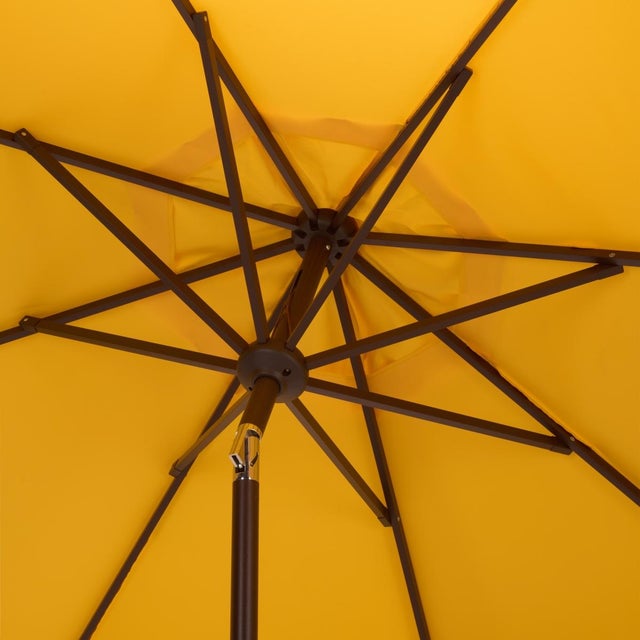 2020s Torsa 9 Ft Crank Umbrella, Yellow/Brown Pole For Sale - Image 5 of 9