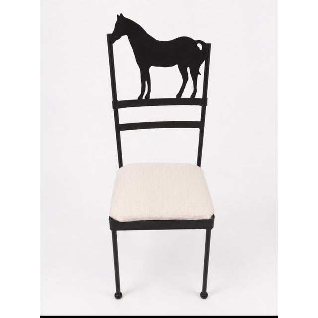 1980s Iron Farmhouse Animal Silhouette Dining Chairs, Set of 4 For Sale - Image 9 of 12