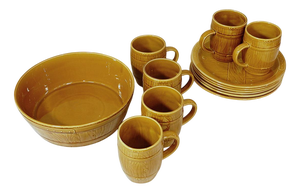 Sauerkraut Tableware from Gien, France, Set of 13