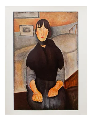 1940s After Amedeo Modigliani "Daughter of the People", Swiss Full-Color Print