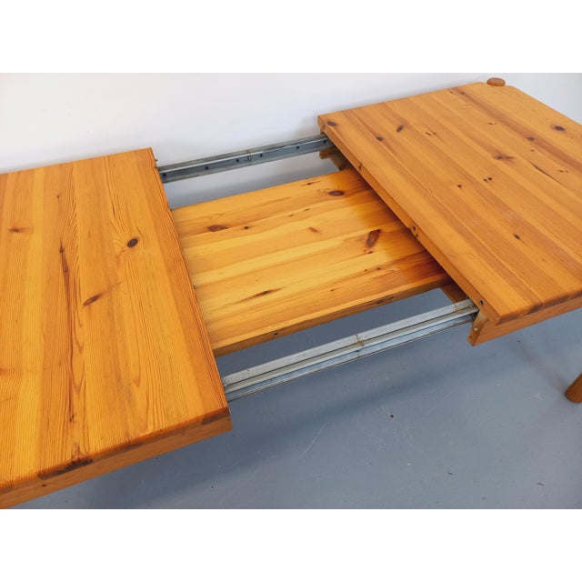 Vintage Rectangular Pine Dining Table with Extensions, 1970s For Sale - Image 14 of 18