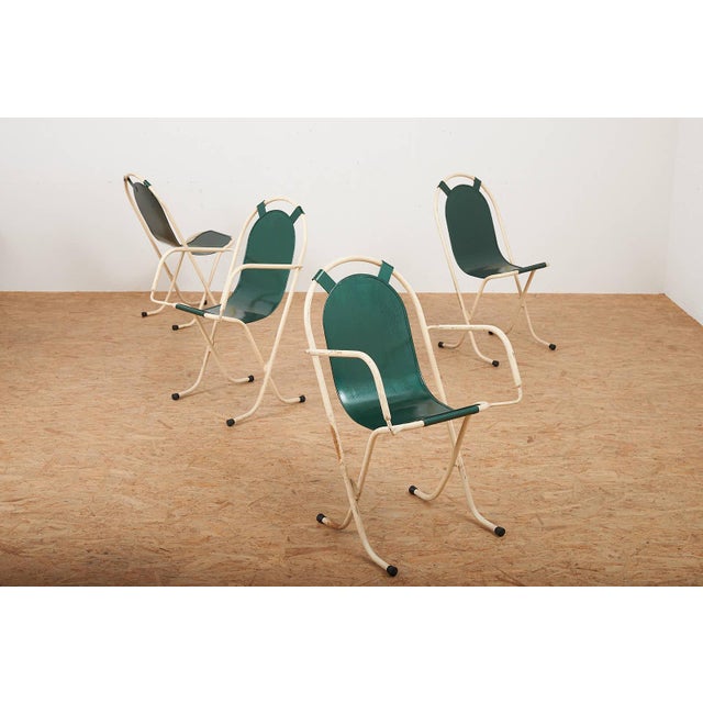 Chairs in Tubular Steel and Cream-Colored Lacquered by Harry Sebel, 1947, Set of 4 For Sale - Image 5 of 15