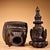 Large Vintage Gilt Bronze Tibetan Stupa - Himalayan Buddhist Chorten Altar Shrine For Sale - Image 9 of 10