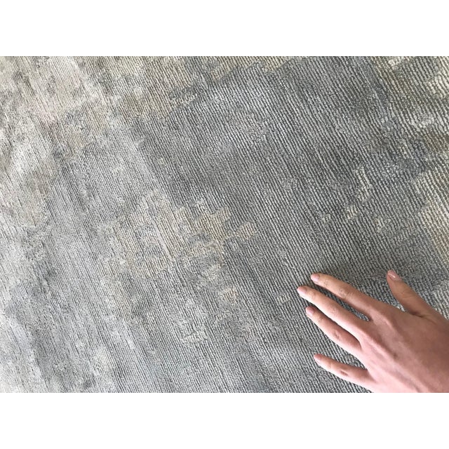 Early 21st Century Contemporary Abstract Kusafiri Eskayel Natural Silk Rug by Doris Leslie Blau For Sale - Image 5 of 8