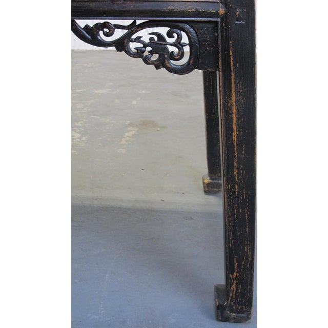 Antique Chinese 40" Three-Drawer Console Table For Sale In Greensboro - Image 6 of 9