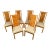 Mid 20th Century Set of 6 Vintage Burl Wood Dining Chairs For Sale