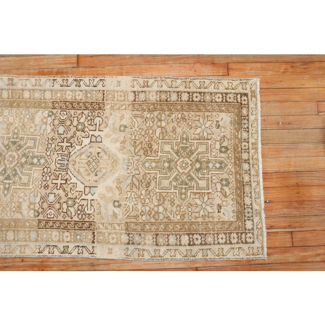 Antique Zabihi Collection Neutral Color Heriz Rug - 2'6" x 4' For Sale - Image 4 of 7