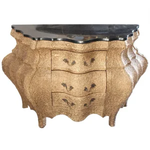 1950s Cantaloupe Colored Three-Drawer Commode