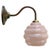 French Pink Clichy Glass Brass Wall Lamp For Sale - Image 6 of 6