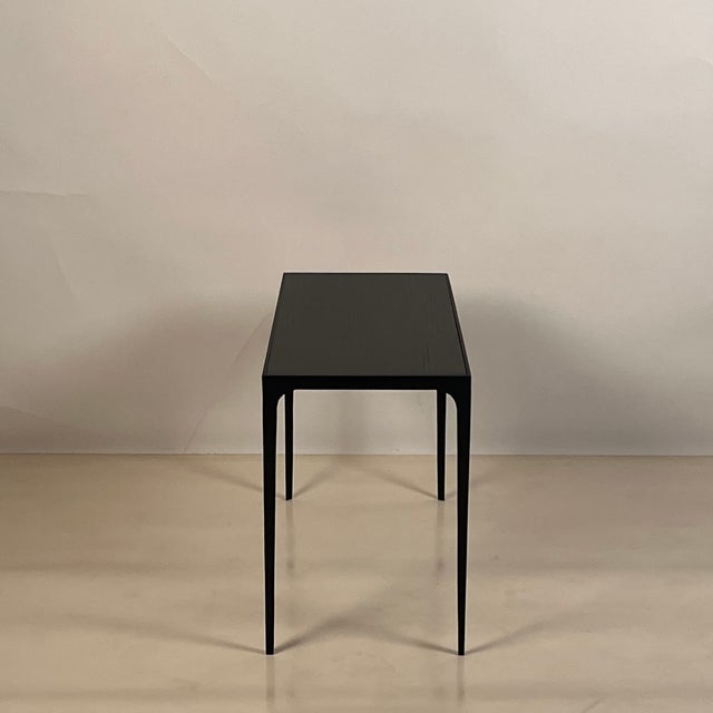 Art Deco Large 'Esquisse' Ebonized Oak Side Table by Design Frères For Sale - Image 3 of 8