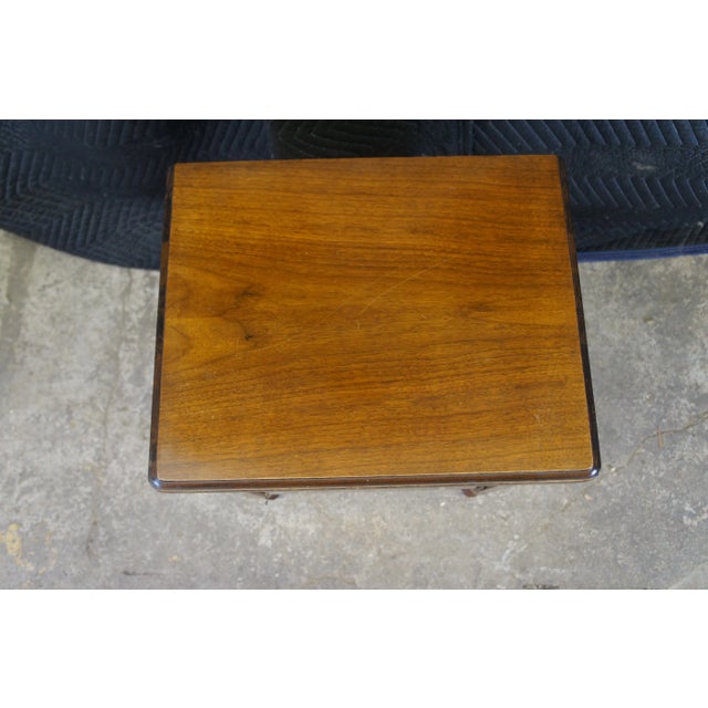 1940s Mid Century Mahogany Locking File Cabinet Side Table Nightstand For Sale - Image 6 of 11