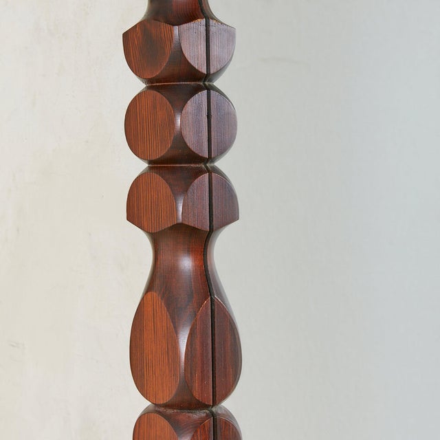 Wood Swedish Pine Wall Mirror by Glas Mäster Markaryd No. 01, 1970s For Sale - Image 7 of 9