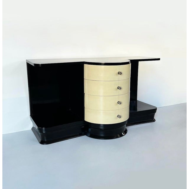 Vintage Art Deco Chest of Drawers with Curved Drawers, 1930s For Sale - Image 9 of 9