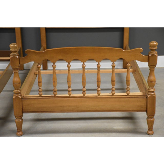Mid-Century Modern Vintage Maple Twin Beds - A Pair For Sale - Image 3 of 9