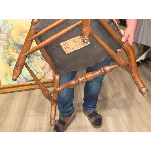 1960s French Provential Wood Arm Chair For Sale - Image 10 of 14