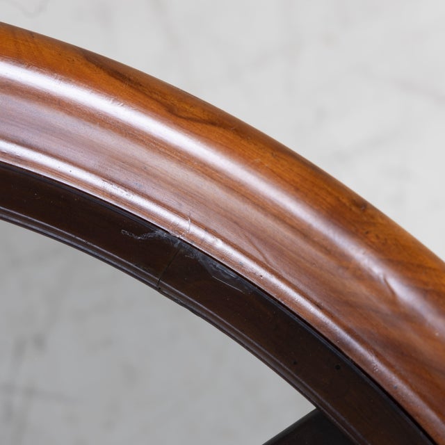 Round Walnut Coffee Table, Brazil, 1950s For Sale - Image 11 of 14