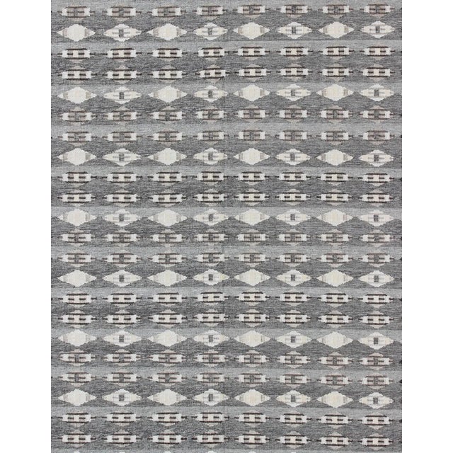Large Modern Scandinavian/Swedish by Keivan Woven Arts 10' X 14' For Sale - Image 4 of 13
