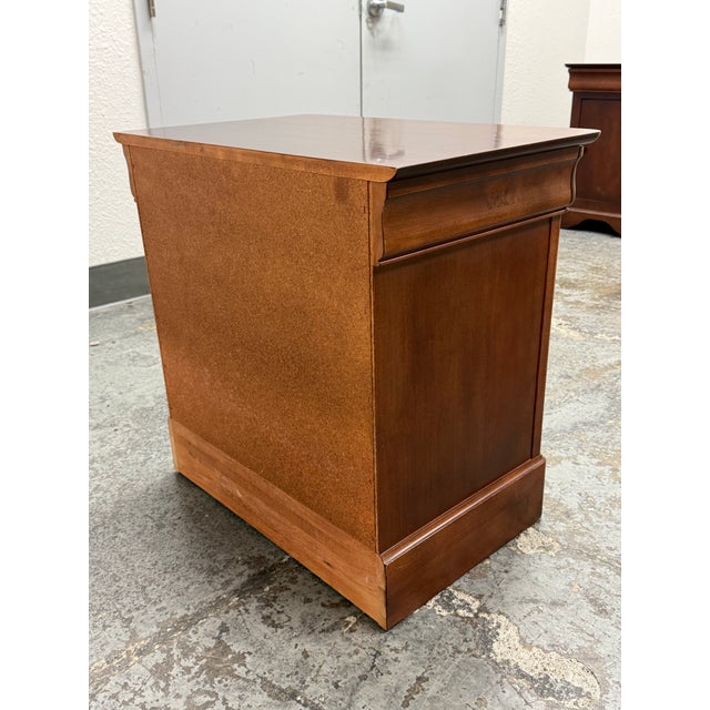 Wood Shermag Louis Philippe Two Drawers Nightstand For Sale - Image 7 of 12