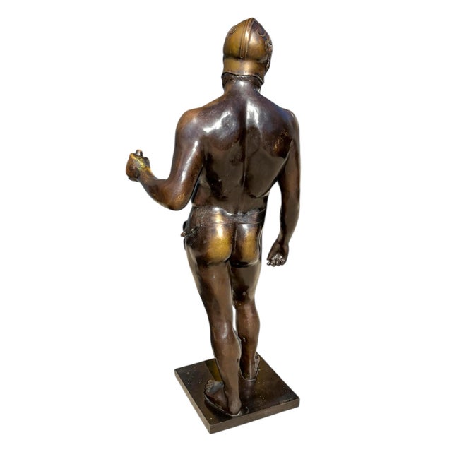 19thC Chiparus Bronze Sculpture of a Nude Ares God of War For Sale In Tampa - Image 6 of 7
