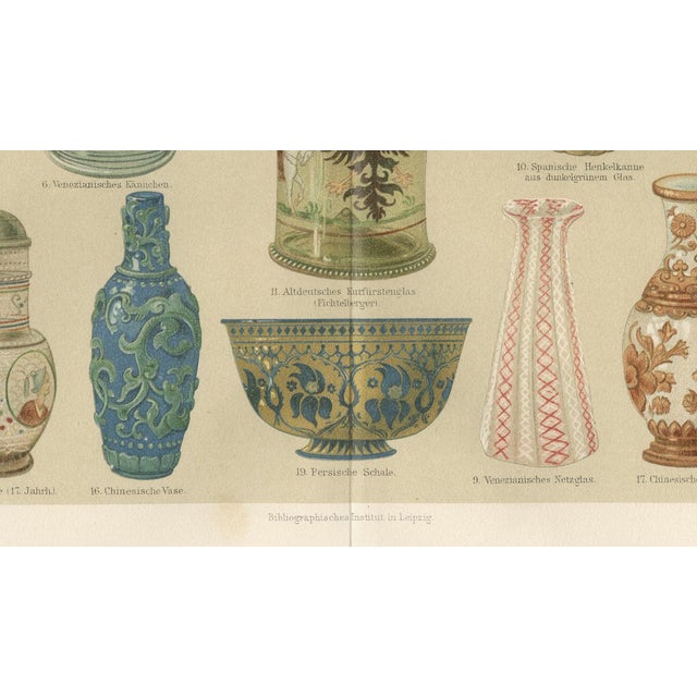 Black Art Nouveau Glass and Historic Glassmaking by Peter Behrens, 1898, Set of 2 For Sale - Image 8 of 16